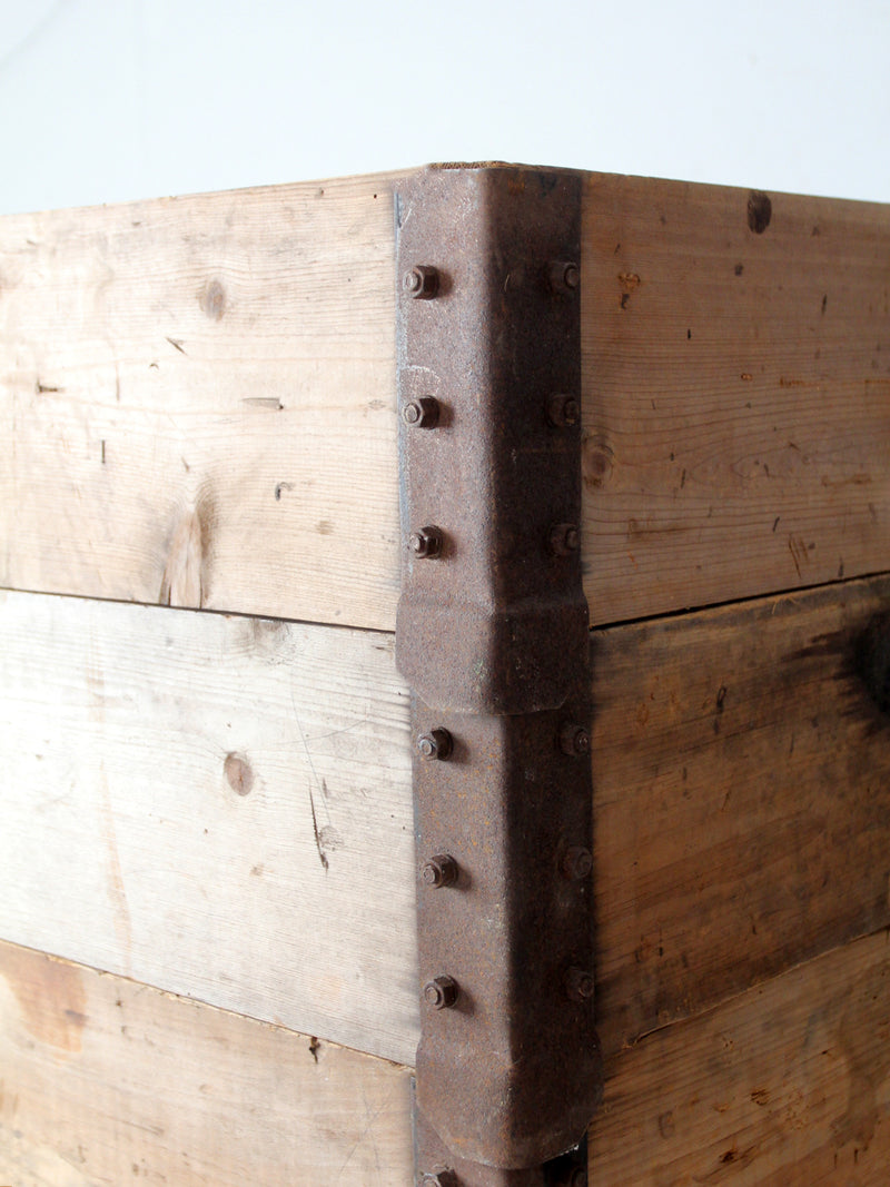 vintage industrial wood crating