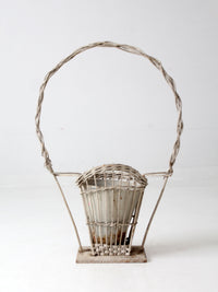 antique Victorian floral display basket