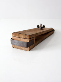 antique primitive wooden scraper hand tool