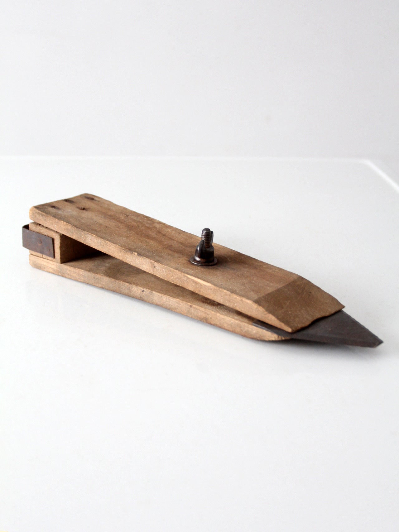 antique primitive wooden scraper hand tool