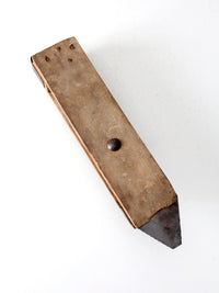 antique primitive wooden scraper hand tool