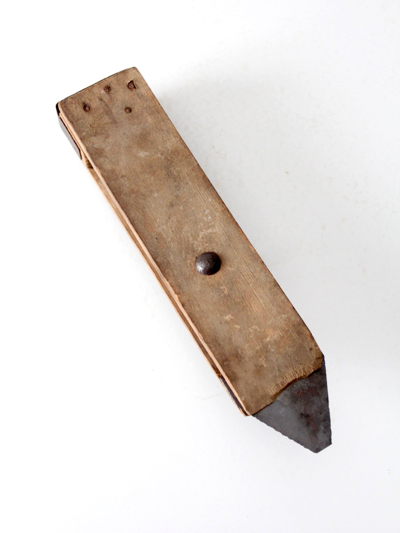 antique primitive wooden scraper hand tool