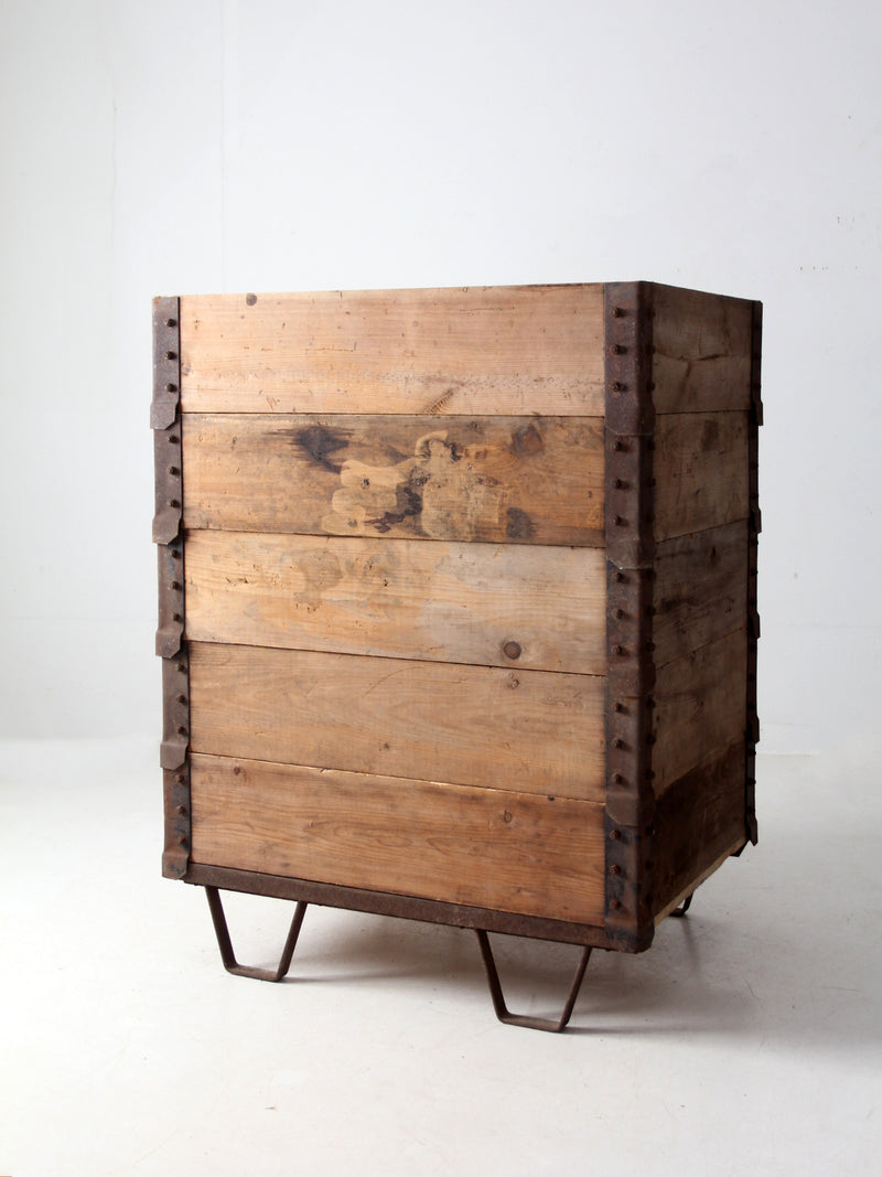 vintage industrial wood crating
