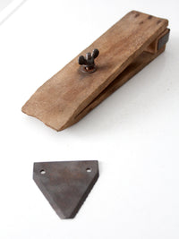 antique primitive wooden scraper hand tool