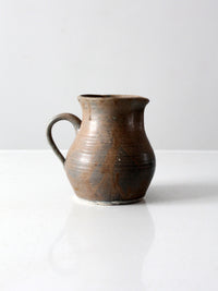 vintage handmade studio pottery pitcher