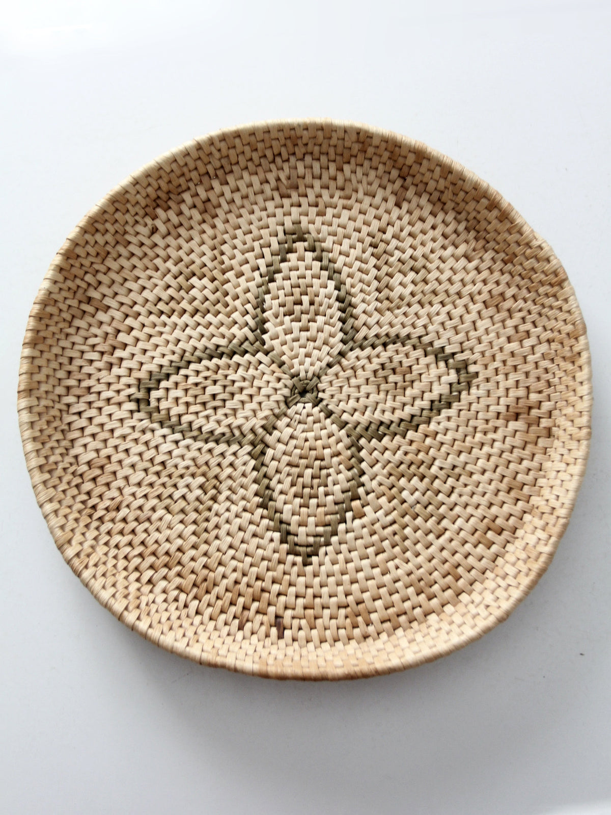 vintage woven basket tray