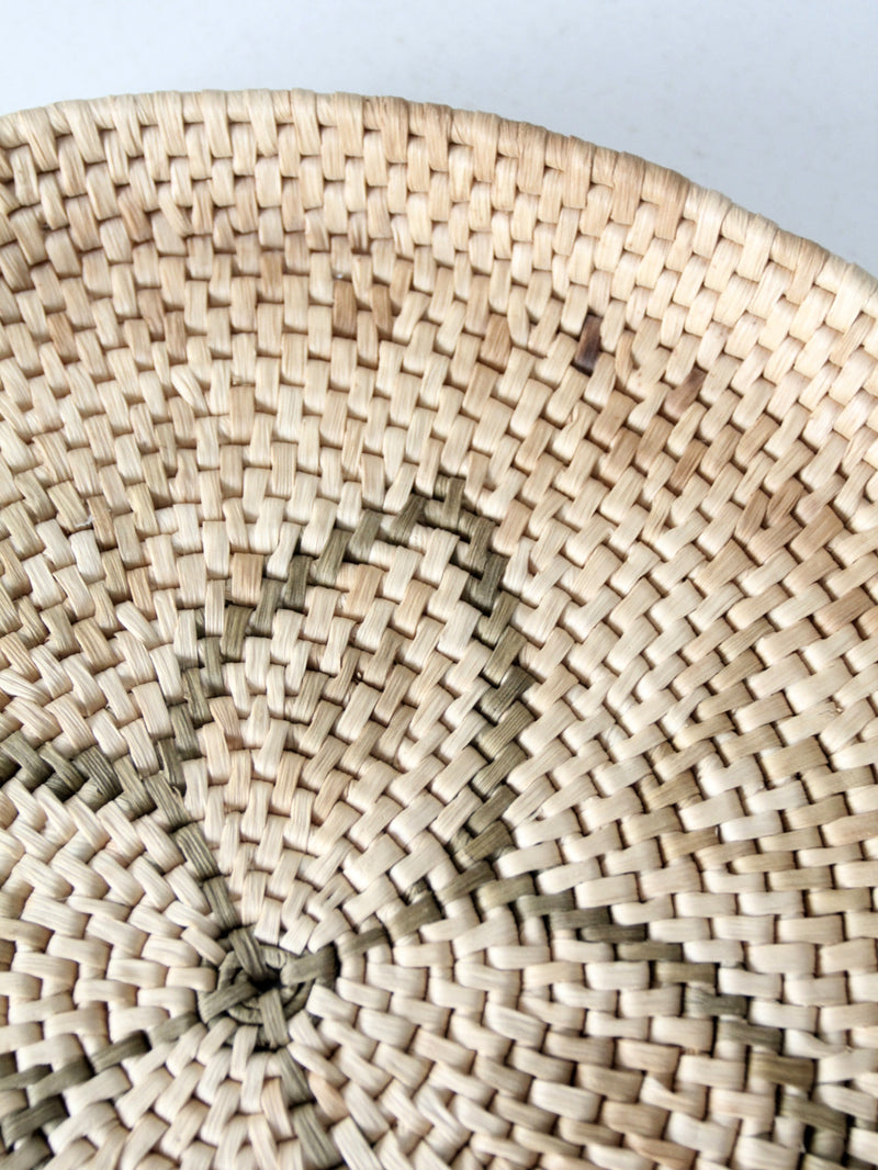 vintage woven basket tray