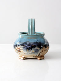 1999 Carl Sheehan Fire Hole Pottery Montana landscape basket
