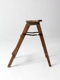 antique wood step ladder stool