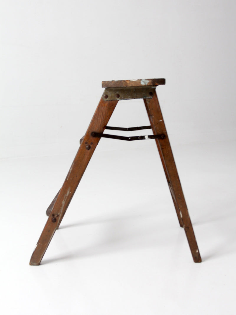 antique wood step ladder stool – 86 Vintage