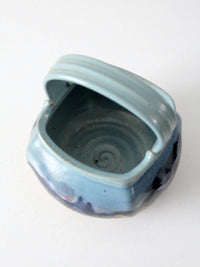 1999 Carl Sheehan Fire Hole Pottery Montana landscape basket
