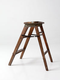 antique wood step ladder stool