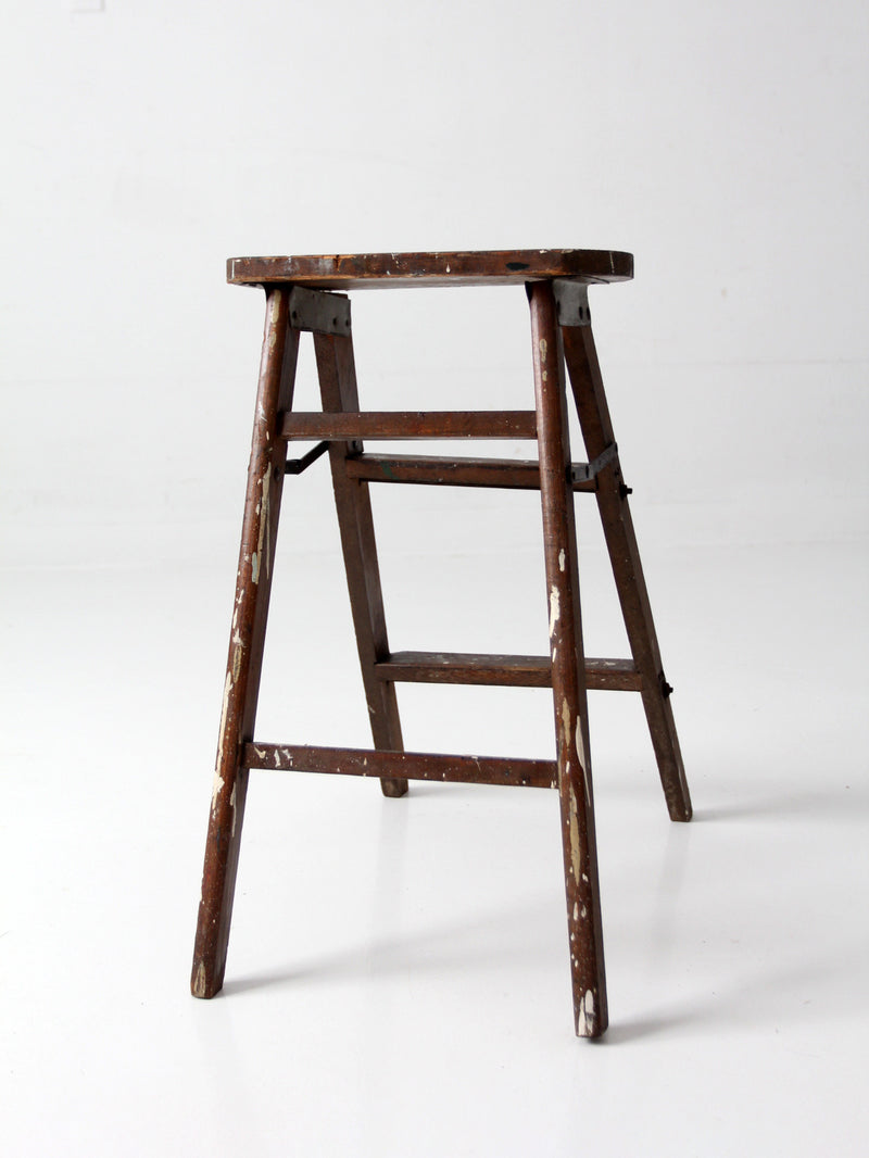 antique wood step ladder stool – 86 Vintage