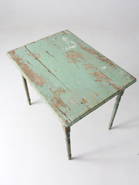 antique painted wood side table