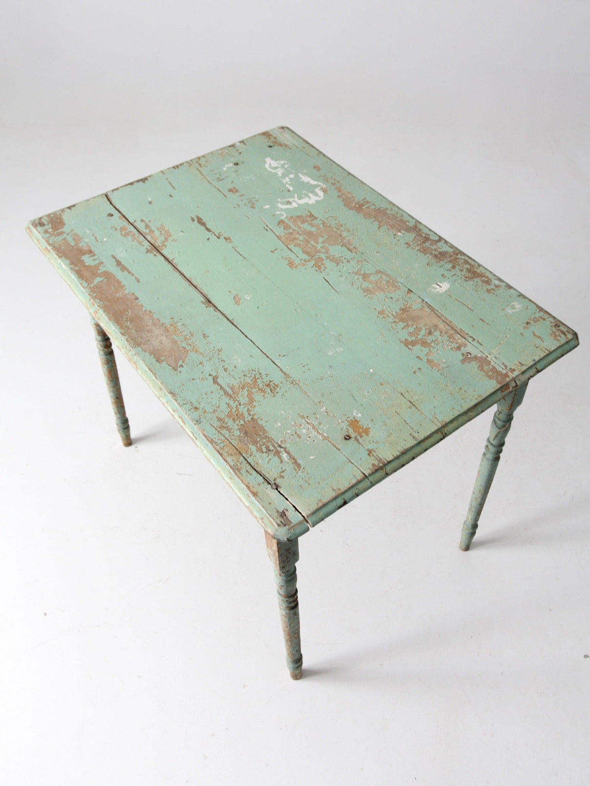 antique painted wood side table