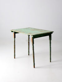 antique painted wood side table