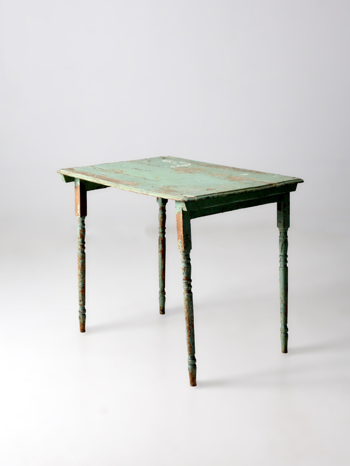 antique painted wood side table