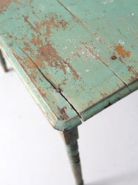 antique painted wood side table