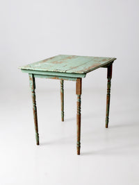 antique painted wood side table