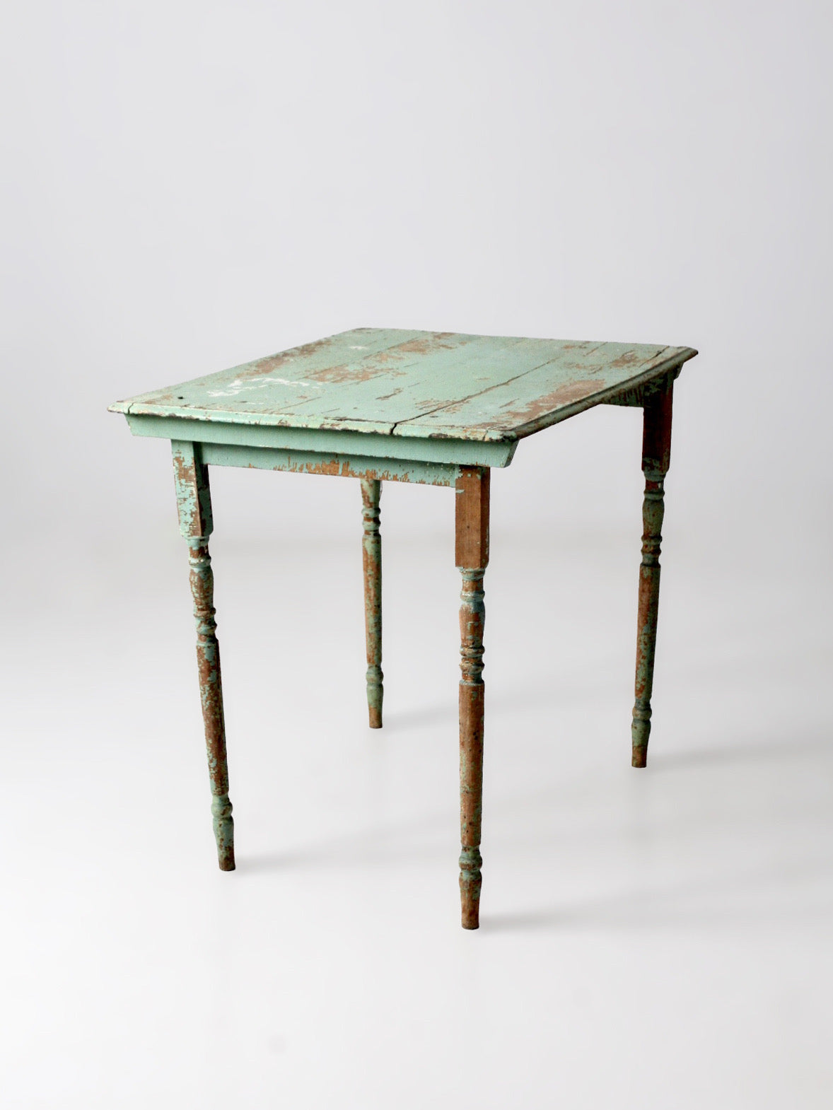 antique painted wood side table
