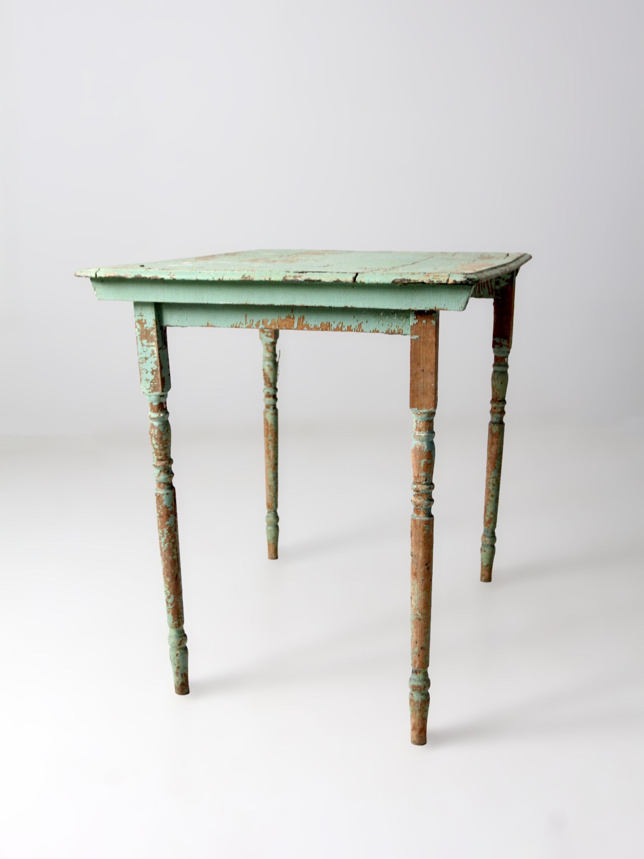 antique painted wood side table