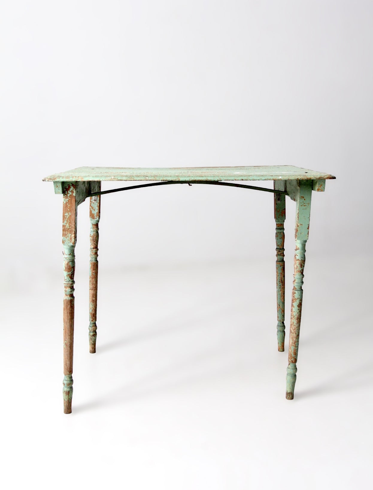 antique painted wood side table