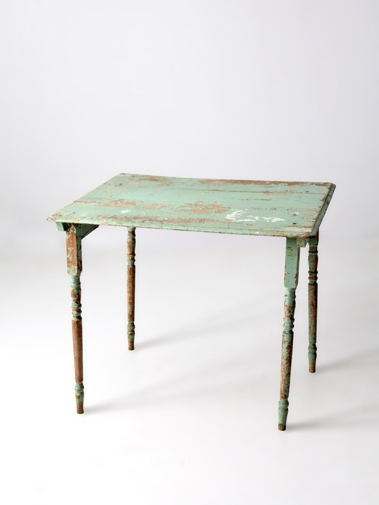 antique painted wood side table