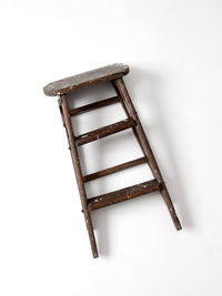 antique wood step ladder stool