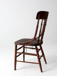 antique wood pub style dining chair