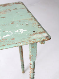 antique painted wood side table