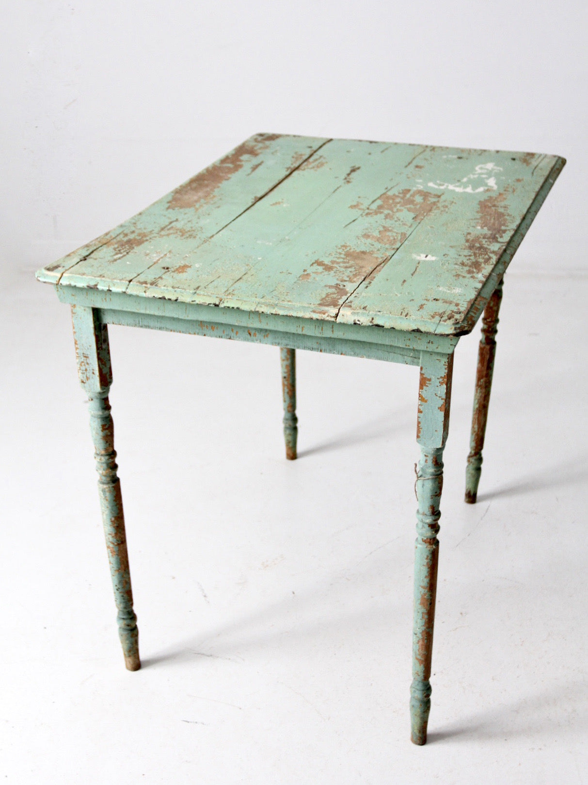 antique painted wood side table