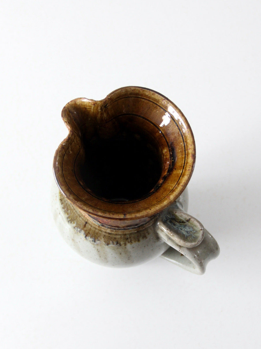 1980 Charlotte Wall handmade studio pottery pitcher