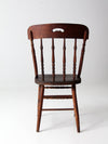 antique wood pub style dining chair