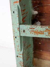 antique painted wood side table
