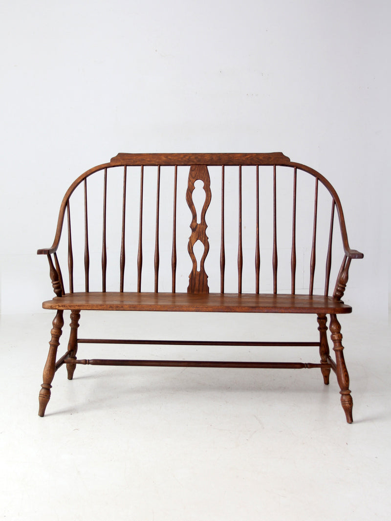 vintage Temple Stuart “Scout Collection” bow-back windsor bench