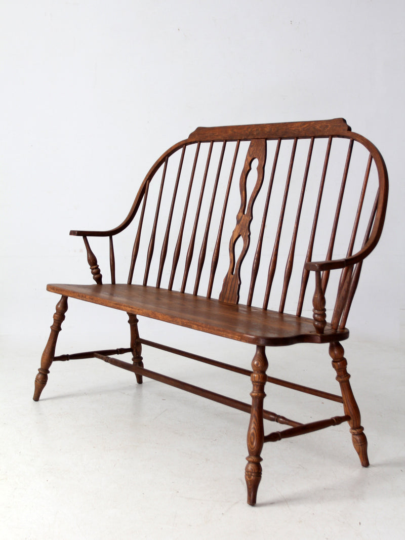 vintage Temple Stuart “Scout Collection” bow-back windsor bench