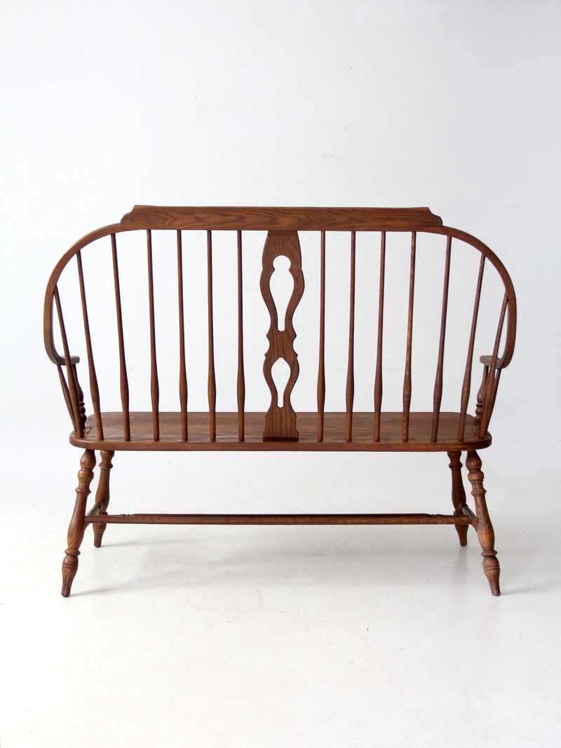 vintage Temple Stuart “Scout Collection” bow-back windsor bench