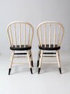 antique painted Windsor chairs pair