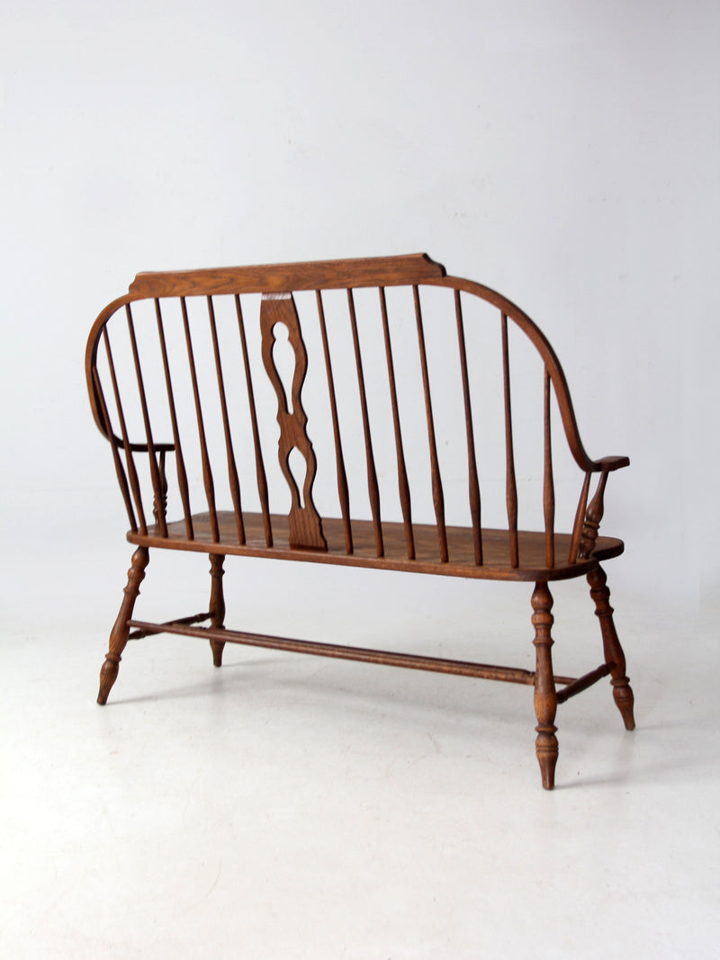 vintage Temple Stuart “Scout Collection” bow-back windsor bench