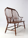 vintage Temple Stuart “Scout Collection” bow-back windsor bench