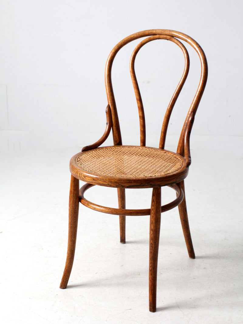 vintage bentwood chair with cane seat