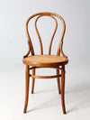vintage bentwood chair with cane seat