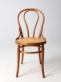 vintage bentwood chair with cane seat