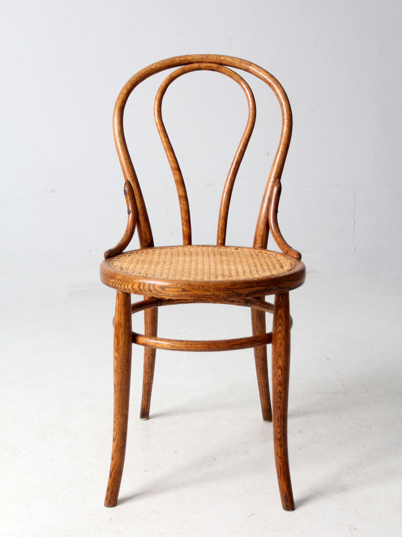 vintage bentwood chair with cane seat
