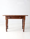 antique primitive table with drawer