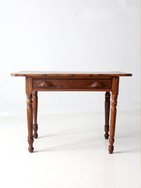 antique primitive table with drawer