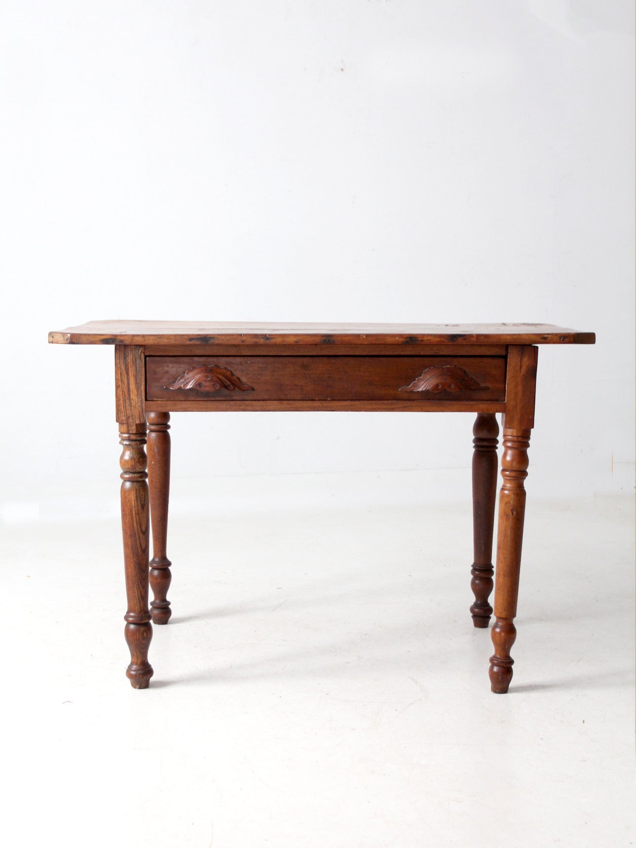 antique primitive table with drawer