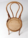 vintage bentwood chair with cane seat