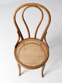 vintage bentwood chair with cane seat