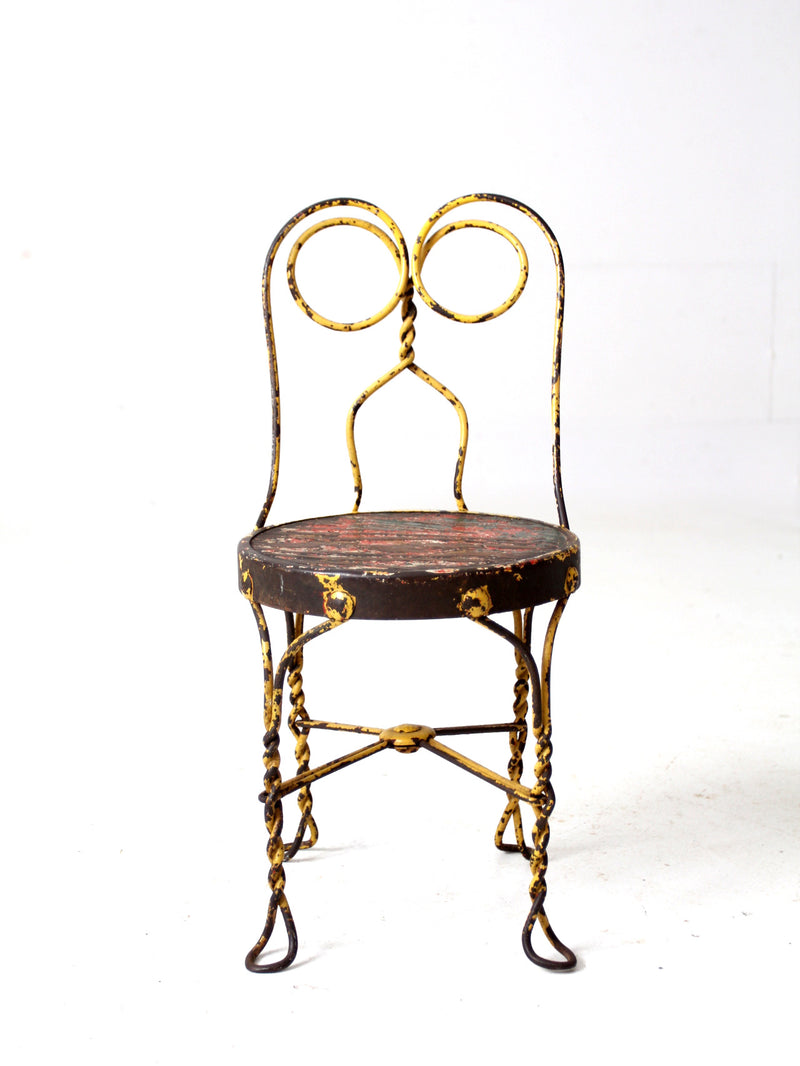 antique children's ice cream parlor chair